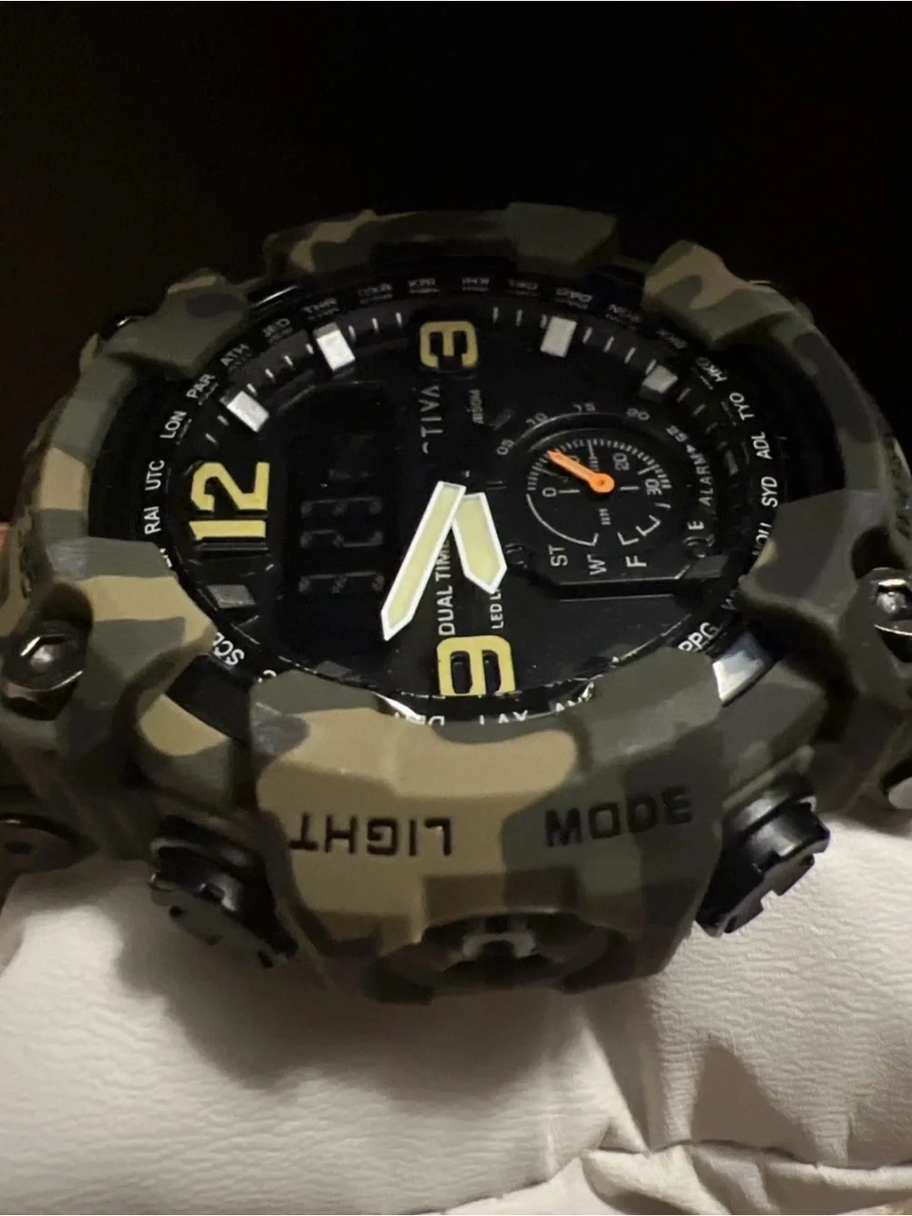 Ativa Men's Camouflage Dual Display Sport Watch - Green & Black